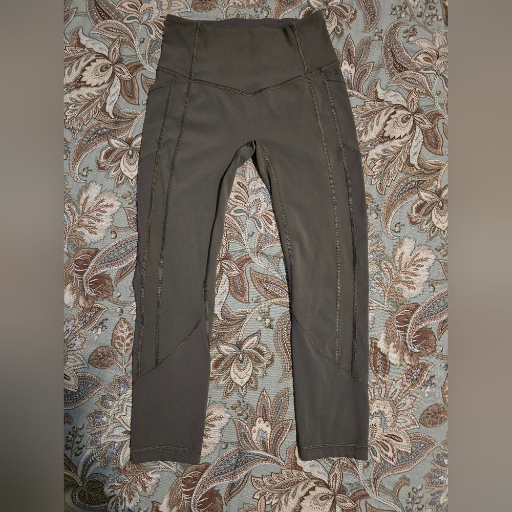 Lululemon All the Right Places Crop II High-Waisted Leggings-Sage